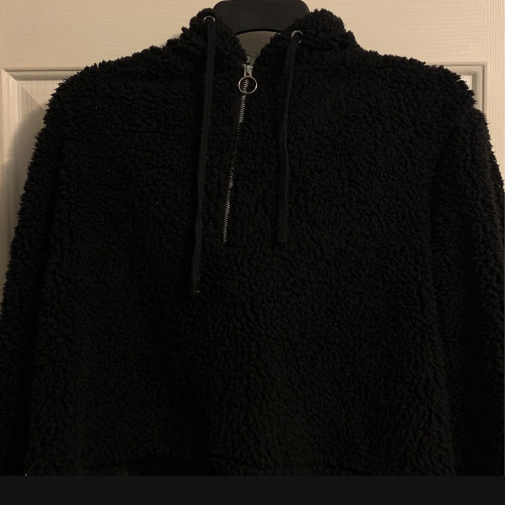 Cotton: On Fluffy Black Sweater